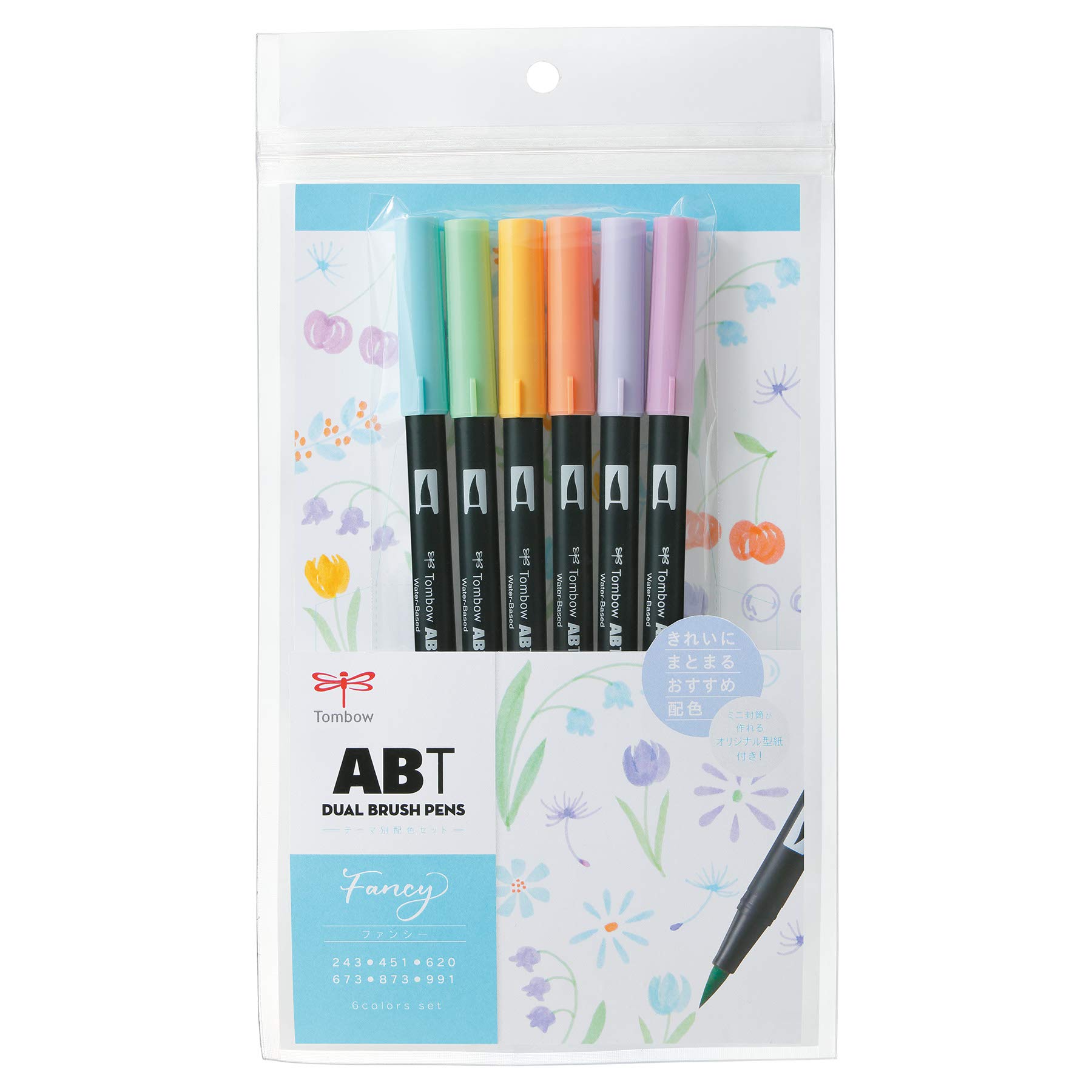 Tombow Dual Brush Pen ABT Set 6-Color (Fancy) AB-T6CFN