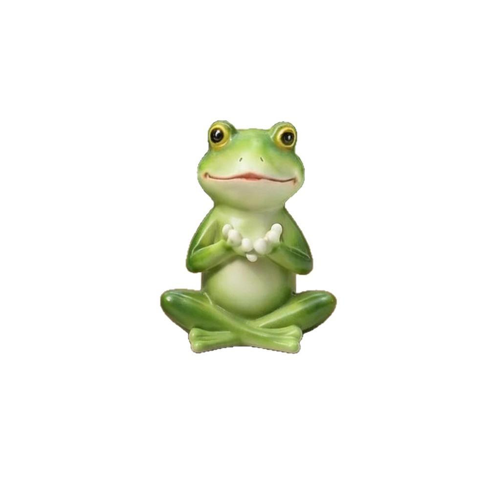Cute Style Cartoon Frog Figurine Creative Craft Frog Garden Decor  Courtyard Gardening