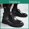 Mens Shoes Style British Summer Black Casual Leather Shoes Mens Business Dress Work Shoes