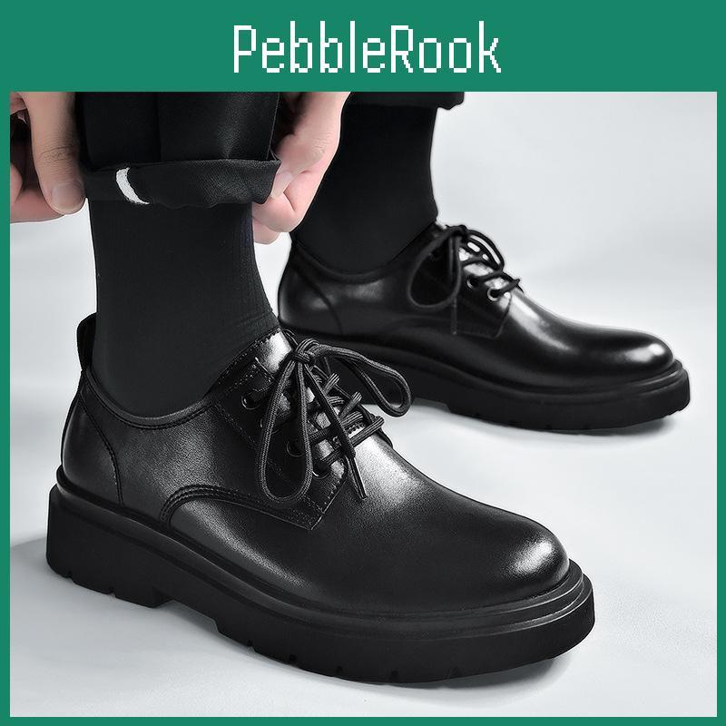 Mens Shoes Style British Summer Black Casual Leather Shoes Mens Business Dress Work Shoes