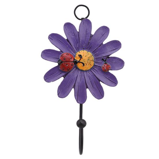 Decorazione domestica creativa della resina del fiore della coccinella delle chiavi del cappotto del cappello del gancio della parete della decorazione della casa