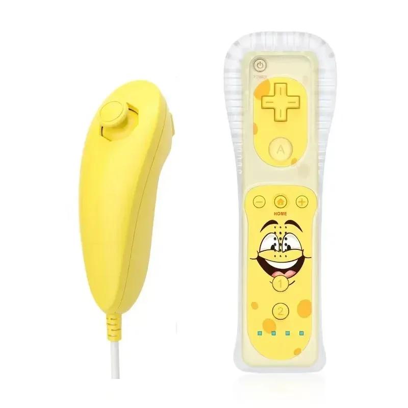 For Nintendo Wii U Joystick 2 in 1 Wireless Remote Gamepad Controller Set Motion Plus Remote Controller Gamepad Games Control 2PCS Controller