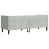 Chesterfield Sofa with Neck Pillows 3 Seater Light Grey Velvet