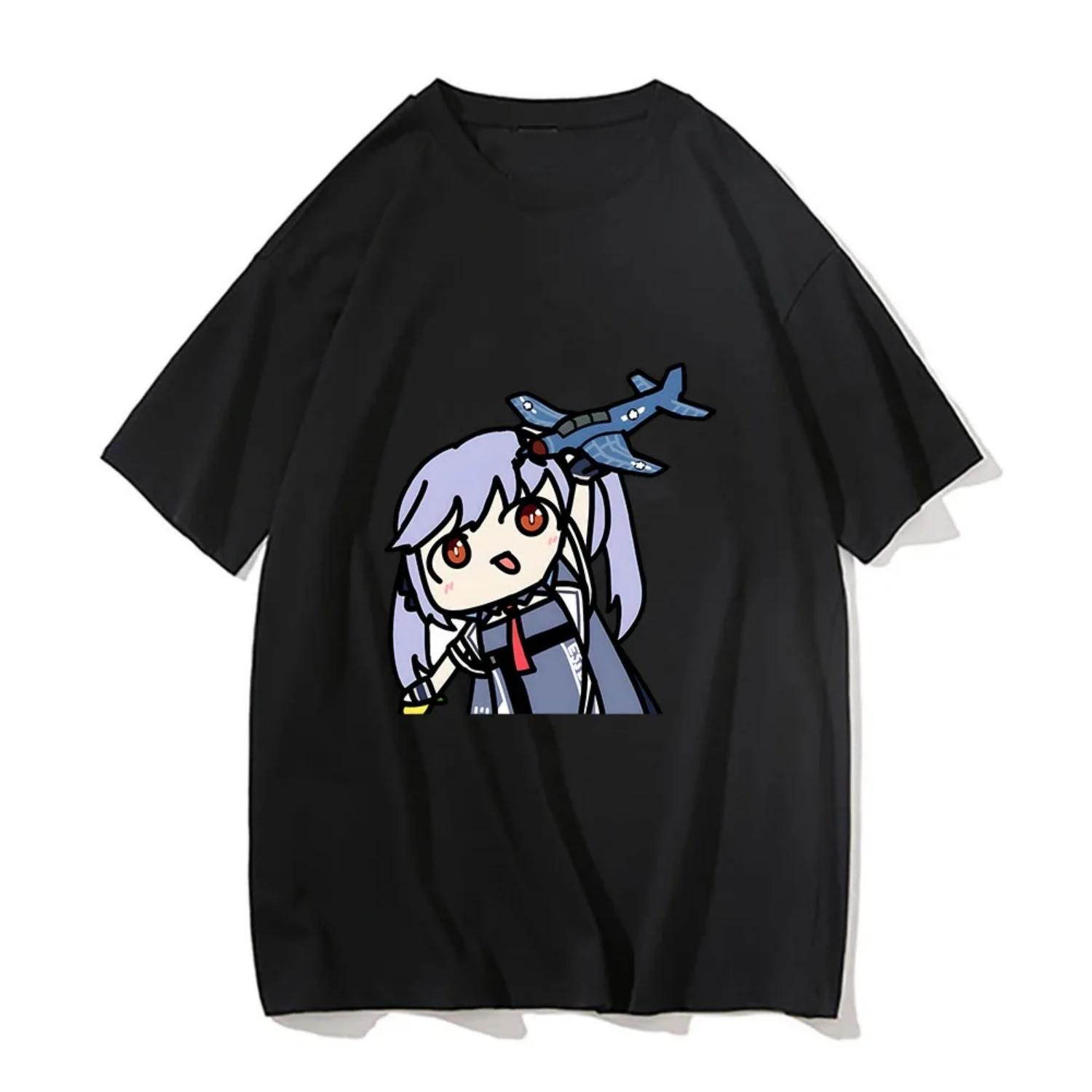 

Azur Lane Essex T Shirt _ Aesthetic Kawaii Tshirts Unisex Harajuku Streetwear Cartoon 100% Cotton Tops Cute Short Sleeve S чёрный