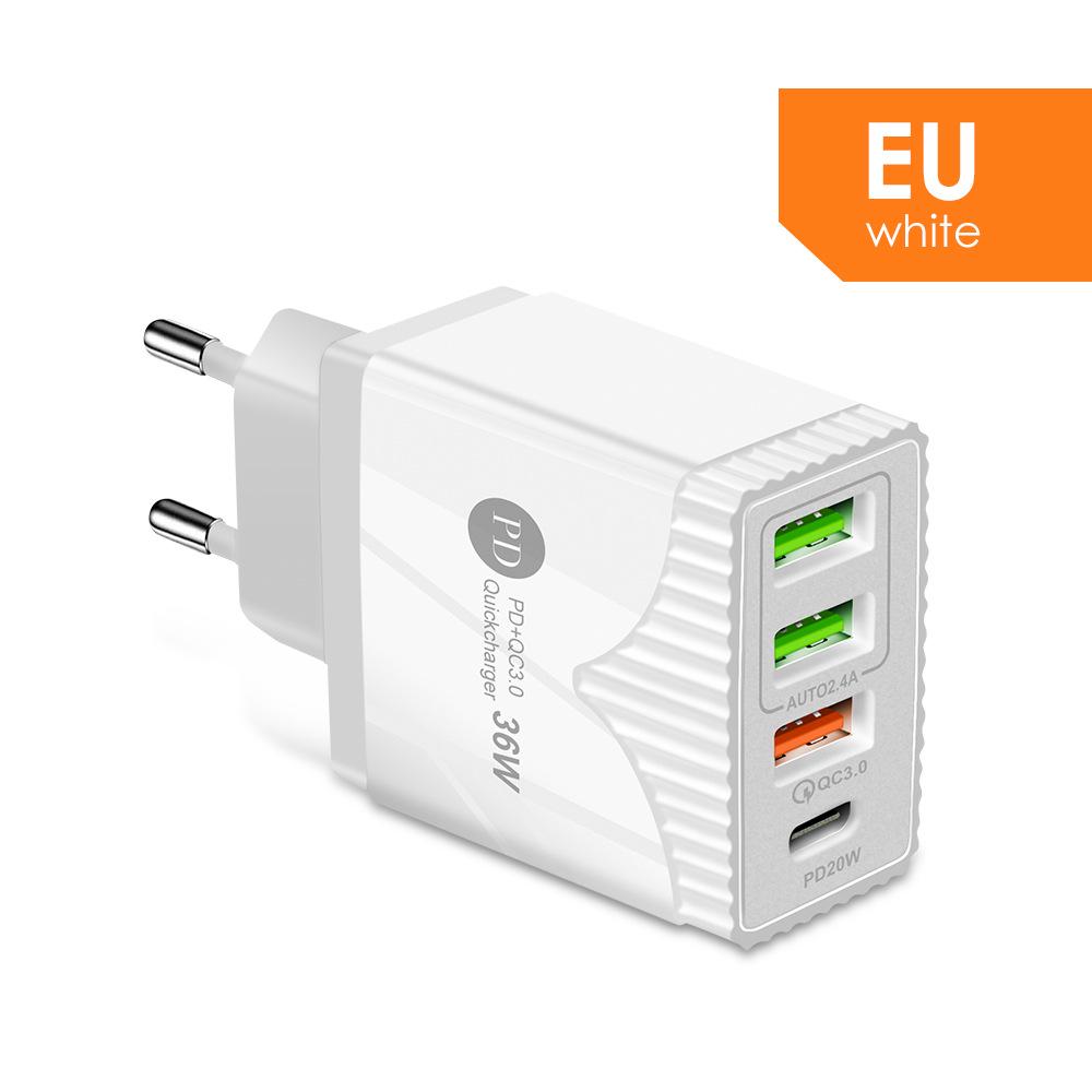 PD36W Fast Charger 5V/6.2A EU/UK QC3.0 Adapter