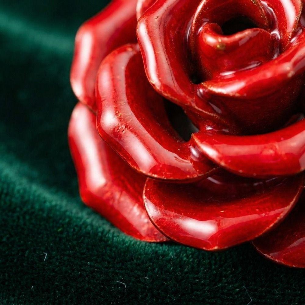 Handcrafted Incense Burner Sturdy Incense Holder Romantic Metal Rose Burner  Office Decor