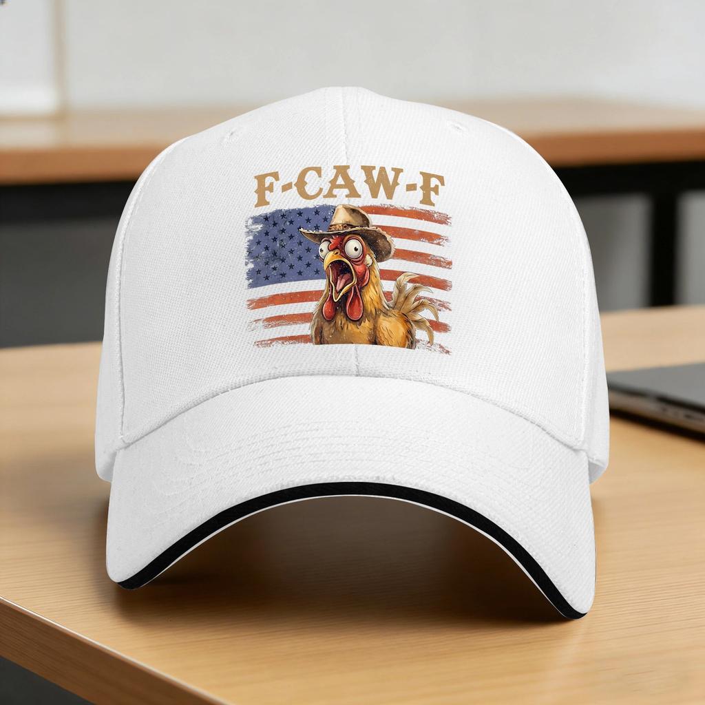 F Caw F Rooster Funny Bird Chicken Whisperer Fawk Casual Baseball Cap Summer Trucker Hat Sun Cap Couple Fashion Baseball Caps