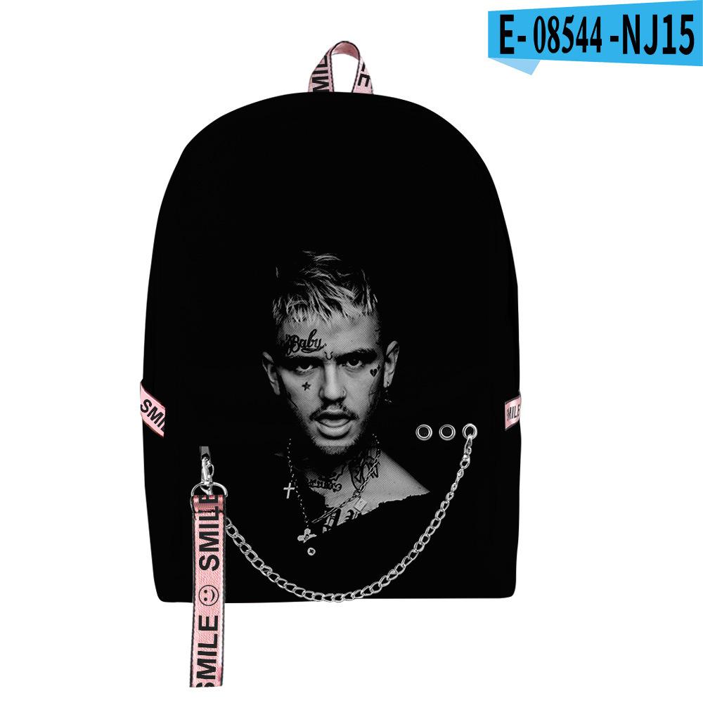 Beliebte Neuheit Jugendliche Schultaschen Unisex Liebe Lil Peep Reisetaschen 3D-Druck Oxford Wasserdicht Notizbuch Schulterrucksäcke