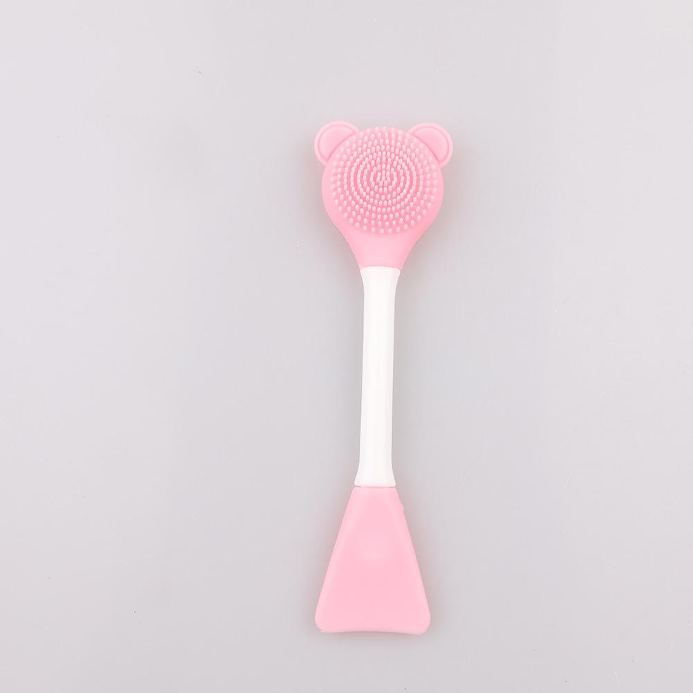 Double Head Silicone Cleansing Brush Soft Beauty Makeup Tool розовый