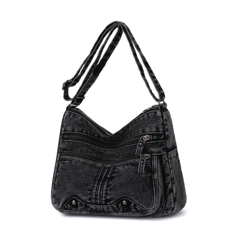 Denim Bag Women's Large Capacity Shoulder Bag Middle-aged And Elderly Mother Bag