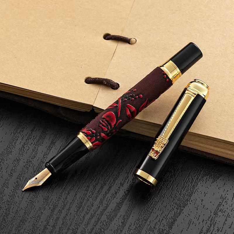 Luxury High-quality Metal Fountain Pen, Business Office Signature Pen, Suitable for Men's Use