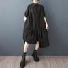 Short Sleeve Plus Size Cotton Vintage New In Dresses for Women Casual Loose Long Summer Shirt Dress