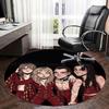 Fashion Band Theme Chair Mat   Round Carpet for Home Decor, Office Use, Gift Idea   Perfect for Living Room, Bedrooms0225b
