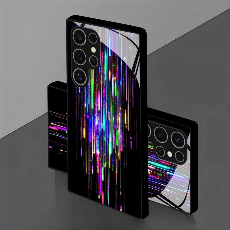 Colorful Light Pattern 2D Phone Case for Samsung S26 S25 S24 S23 S22 S21 S20 A56 A36 A16 - Glass Protective Cover
