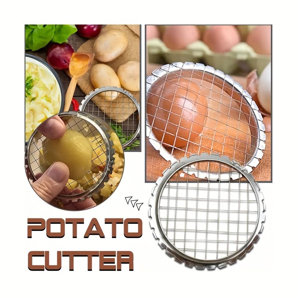 1pc Round Grid Cutter Slicer - Ideal for Eggs, Mushrooms & Vegetables, Must-Have Kitchen Chopping Device