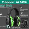 Auriculares de Protección Auditiva Bluetooth 5.4 25dB NRR Orejeras de Seguridad Manos Libres con Música Teléfono para Cortar el Césped, Talleres