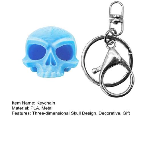 Keychain 3D Skull Design Multi-Scene Hangers Keys Bags Suitcases High-precision Key Holder Street Style Accessory