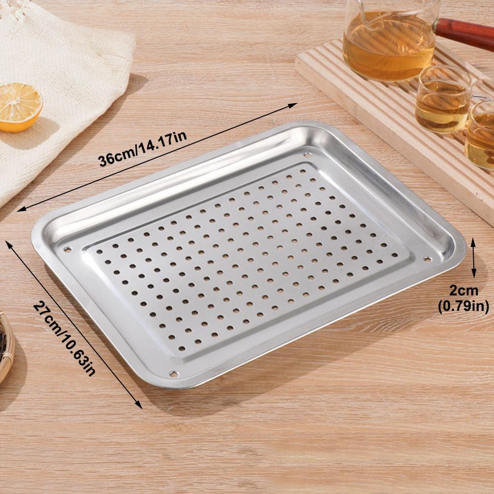 Rectangle Stainless Steel Tea Tray For Home Office Teahouse Restaurant Japanese Style Serving Platter Kitchen Bar