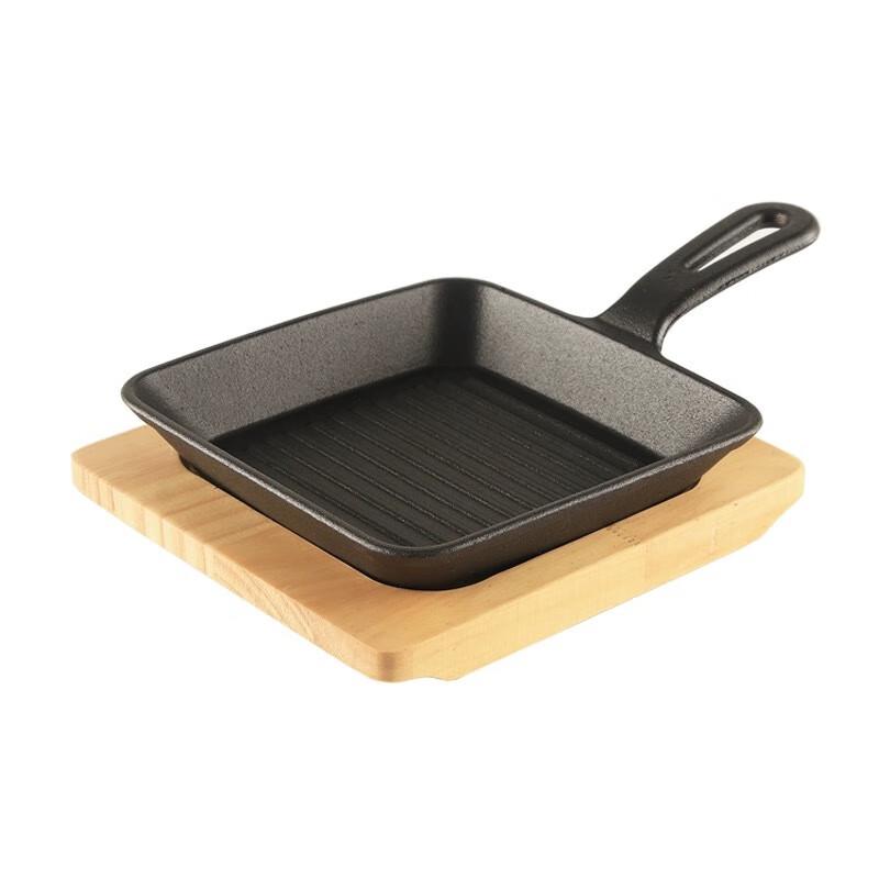 ZISIZ Cast Iron Teppanyaki Steak Sizzler Plate