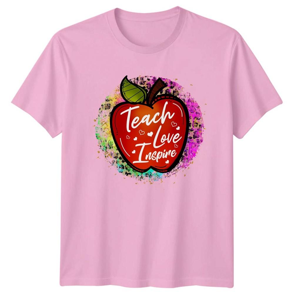 Teach Love Inspire Unisexs TShirt Teacher Teaching Birthday Gift For Her