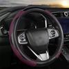 Coprivolante Auto Universale Antiscivolo Traspirante Stagioni Quattro Pelle Carbonio Fibra Interni PU Protezione Automobile G7Y9