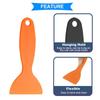 Xiatiaosann 12pcs Plastic Resin Removal Scraper, Flexible Paint Spatula, Putty Knife, Bubble Removal Sticker Installation Tool, 2 Colors (Black/Orange