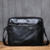 NZPJ Genuine Leather Men's Shoulder Bag Casual Crossbody Bag Natural Cowhide Tablet Computer Bag Trend Men Bag For 10 Inch IPad