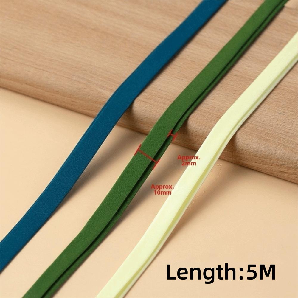1CM Fabric Edge Sewing Ribbon Cord Rope Sateen 10MM Width 4-Fold Iron Free Bias Tape Colorful Clothing Accessories