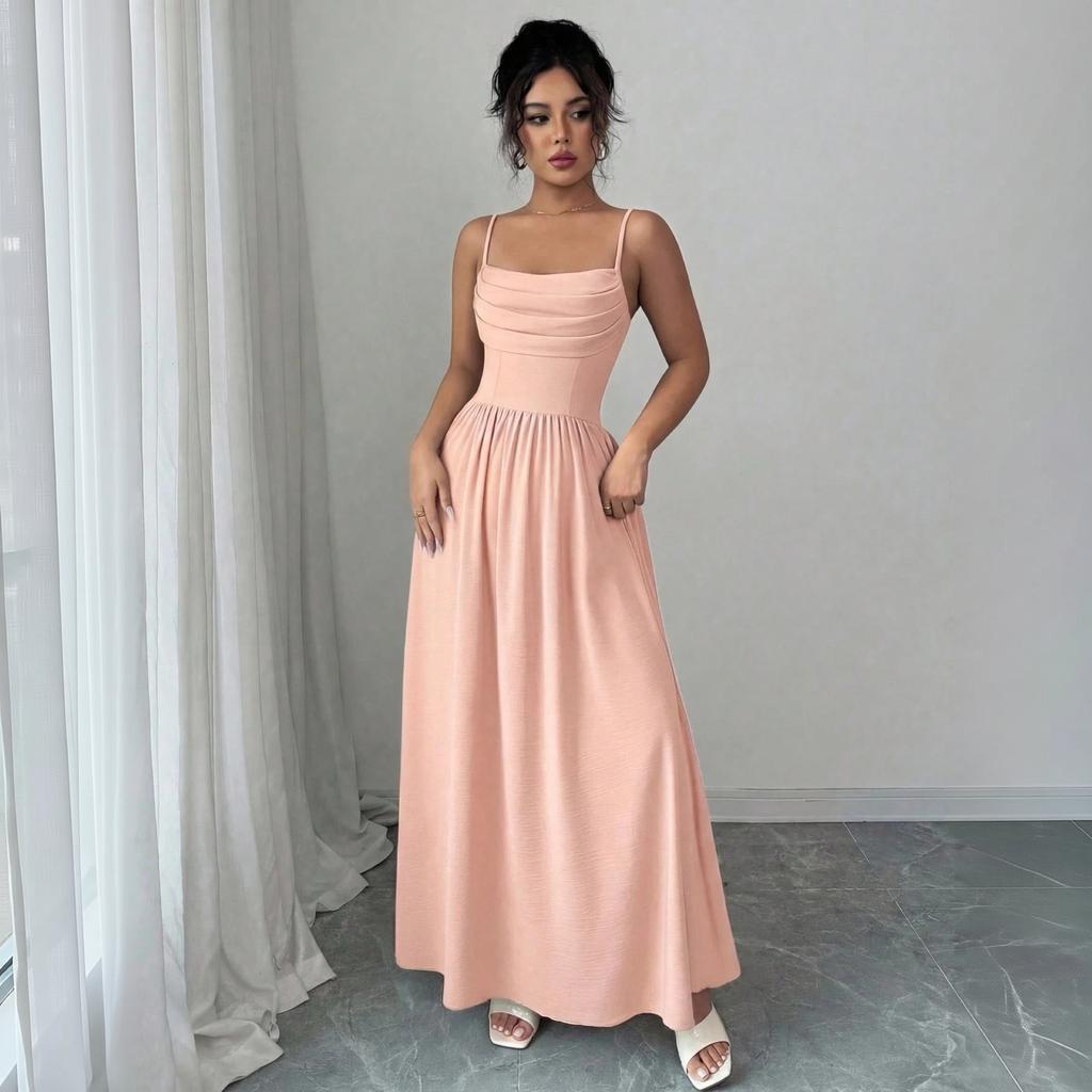 Women's Sexy Spaghetti Strap Dress for Evening Parties and Formal Occasions