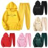 Spring and Autumn Sweater Set Sports Casual Pullover Hoodie Letter Printed Sweater Sweatpants Cover