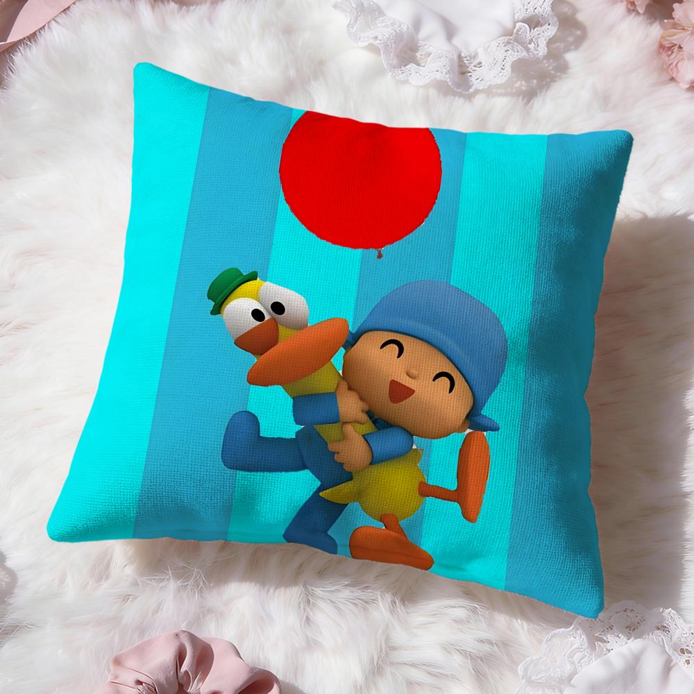 Urocza kreskówka P-Pocoyo Poszewka na poduszkę Premium Comfort Dwustronna Poszewka na poduszkę - Wzór Dwa w Jednym do Każdego Pomieszczenia i Wnętrza Samochodu