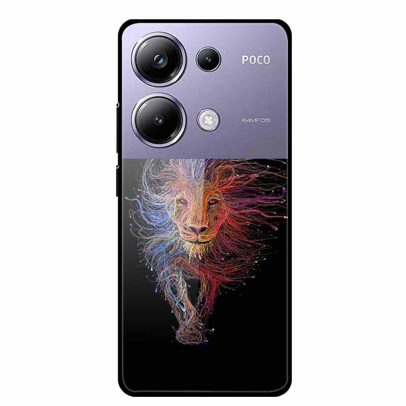 Colorful Aesthetic Tempered Glass Phone Case for Redmi 12 5G & POCO M6 PRO
