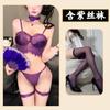 Sex clothes, sexy lace splicing set, gathering perspective clothes, pure desire, flirting, abstinence