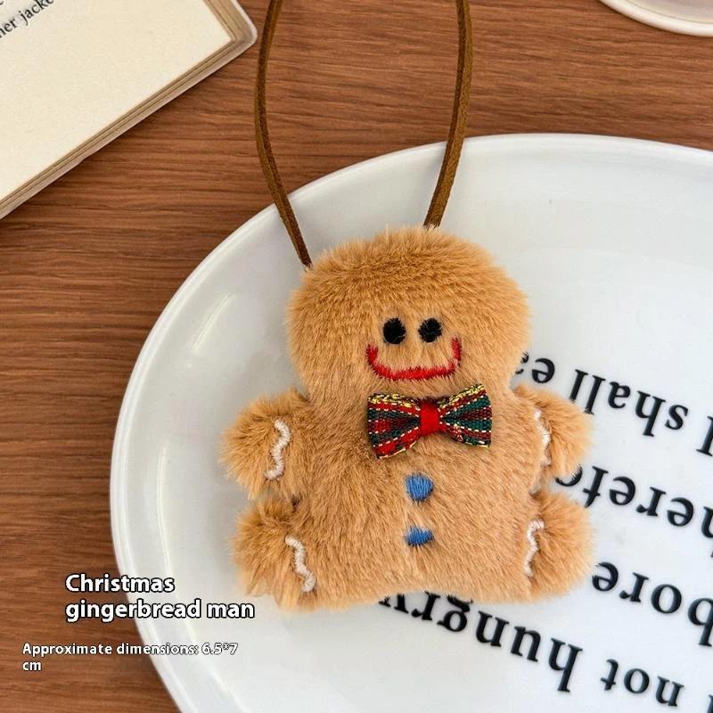 Pingente de Pelúcia de Natal de Desenho Animado Fofo Árvore de Natal Papai Noel Pode Escrever Nome Pingente Decoração Presentes para Evitar Perda