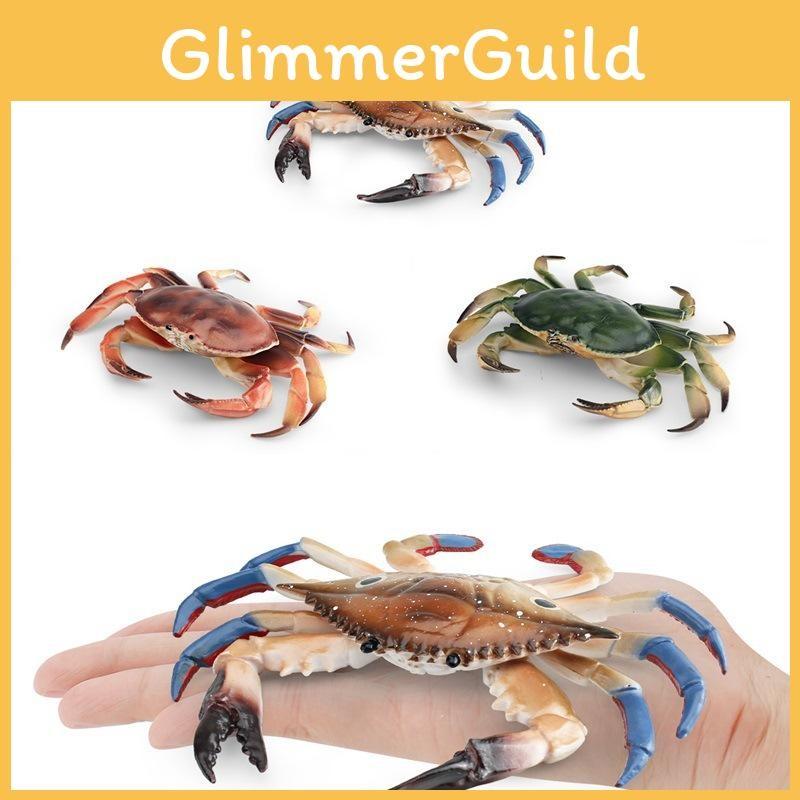 Crab Marine Animal Static Model Toy With Realistic Design For Decor Desktop