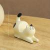 Figurina di Gatto che si Stira, Supporto per Telefono Gatto Calico, Decorazione da Scrivania, Creativo e Pratico per Pigri Binge-Watching