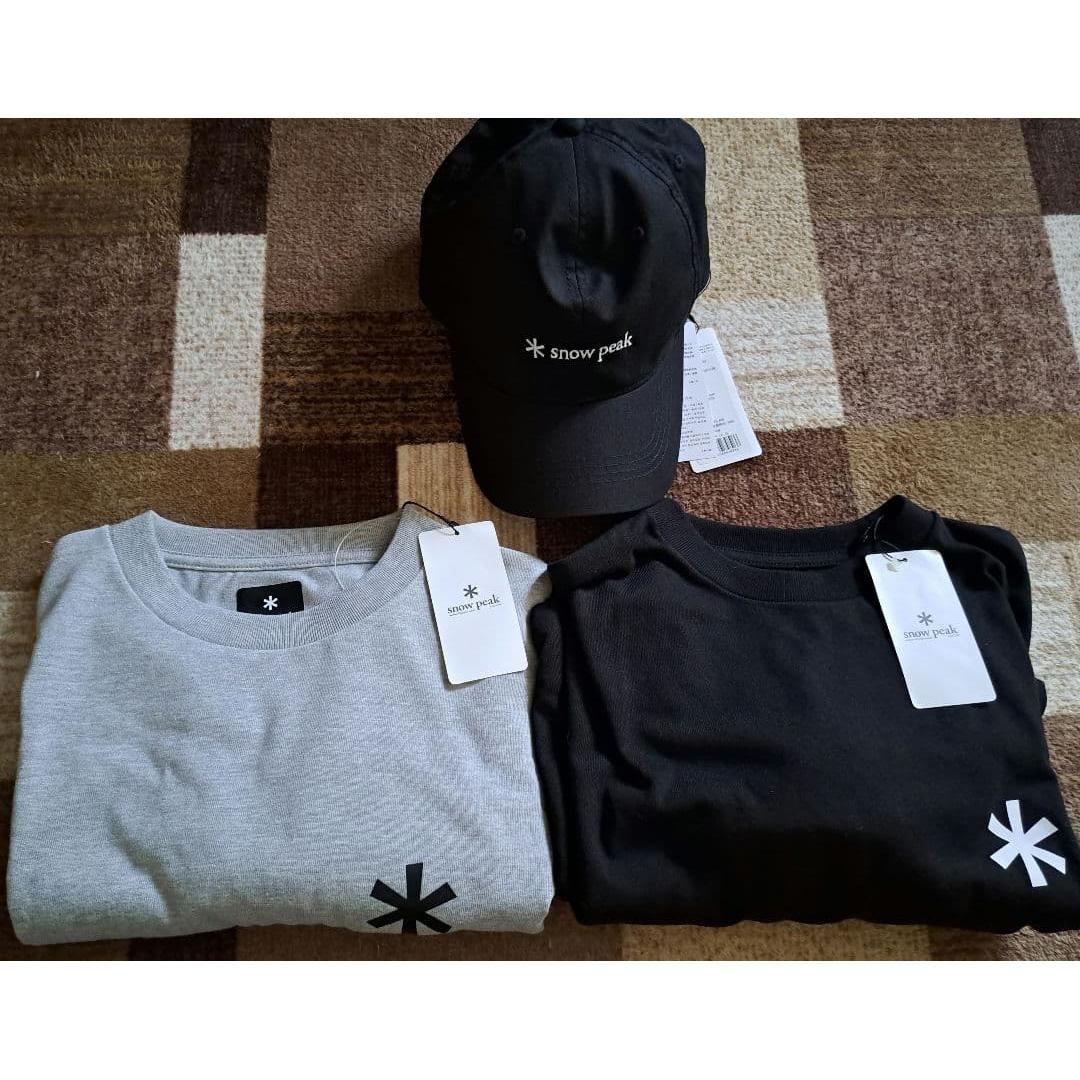 Used Snow Peak snow peak 2 T-shirts (L) and cap (size 2) New