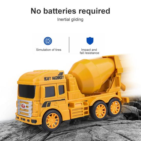 Engineering Vehicle Toy Flexible Joints Simulation Inertial Pull Back Sliding Dump Truck Bulldozer Excavator Model Gifts for Boys