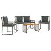 Garden Furniture Set with Cushions Steel
