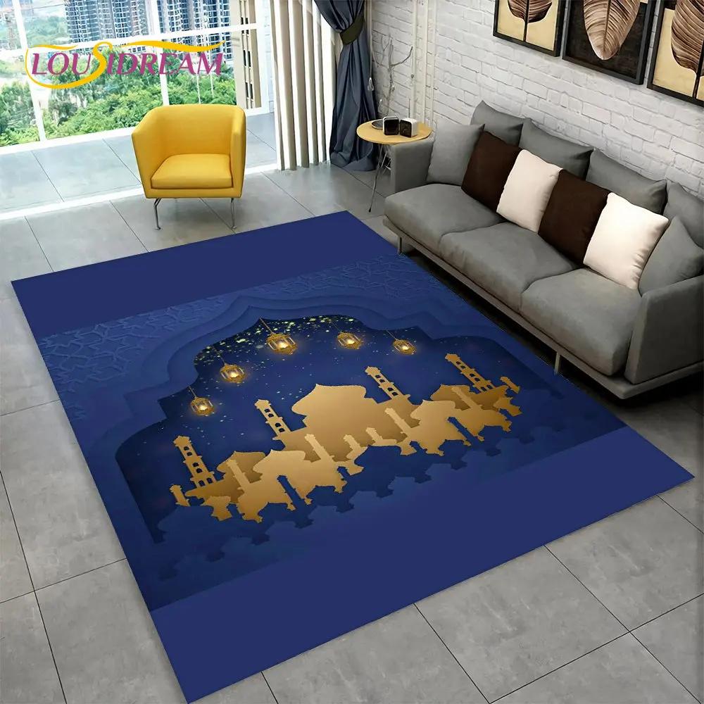 Islam Muslim Portable Prayer Kneeling Poly Mats,Carpet Rug for Living Room Bedroom Sofa Mosque Decor,Waterproof PrayerFloor Mat