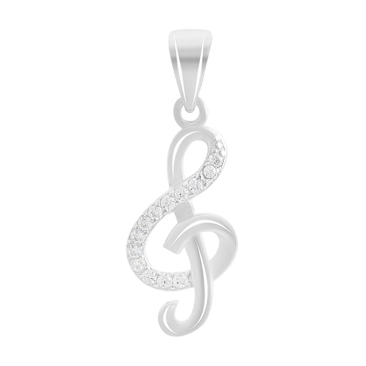 

Silver pendant with cubic zirkonia (2191605) білий