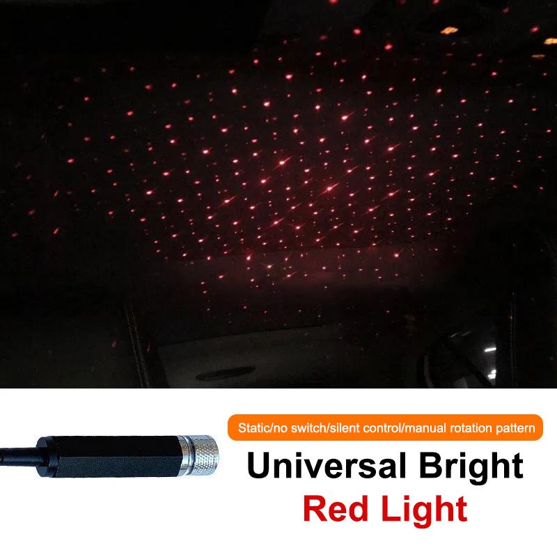Usb Car Starry Sky Light Ambient Light Red Green Blue Purple Starry Sky Ceiling Light Car Interior