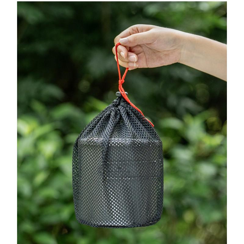 Oală de Camping din Titan Pur cu Mâner 1.4L Ușoară Gătit în Aer Liber Supă Instant Noodles Terci Fierbere Apă