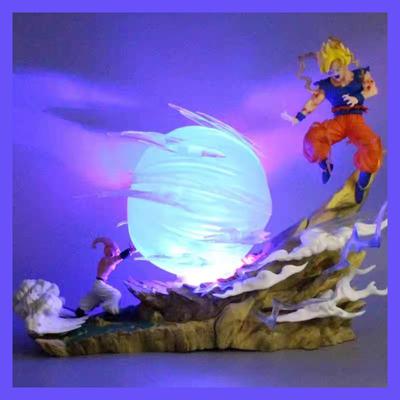 21cm Dragon Ball Z Buu Vs Goku Modell Super Saiyan Genki Bombe Actionfigur Modell PVC Statue Puppe Sammlermodell Spielzeug Geschenk