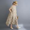DIMANAF New 2026 Women Sundress Plus Size Summer Beach Long Dress Loose Casual Maxi Lady Floral Print Dress