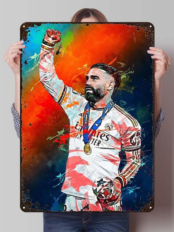 Dani Carvajal Metal Posters Customizable Sign Decor for Room Decoration Football Player Tin Signs for Home Wall Art Decoration