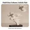 Rectangular Base Figurine Smooth Home Decoration Flowing Lines Running Figure Sculpture Abstract Runner Sculpture for Desk