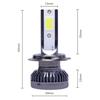 2x H7 LED Headlight Bulb Kit High/Low Beam 26000LM Super Bright 6500K Cool White