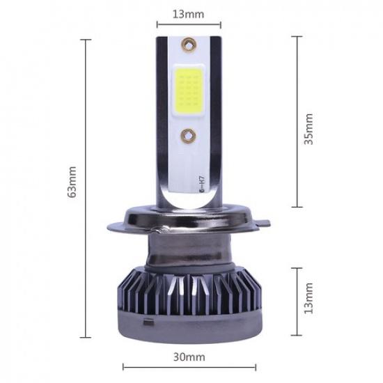 2x H7 LED Headlight Bulb Kit High/Low Beam 26000LM Super Bright 6500K Cool White
