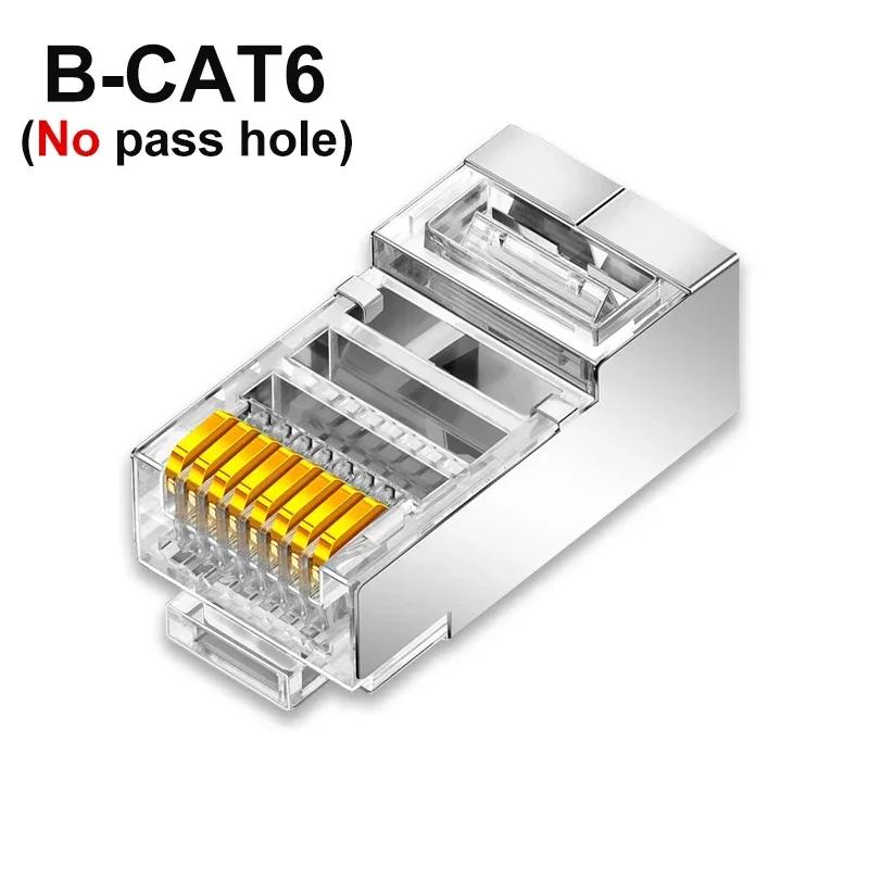 1/10/30Pcs Pass Through RJ45 Cat7/Cat6/Cat5 Shielded Connectors Crystal End Gold-Plated 8P8C Crimp UTP Ethernet Modular Plug